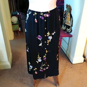 Black Floral Crio Skirt